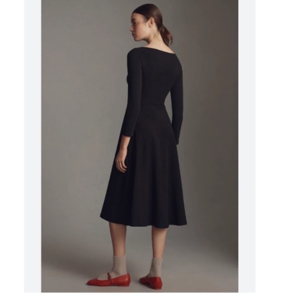 Reformation Wiley Stretch Organic Cotton Blend Fit & Flare Midi Dress Size XS - Picture 6 of 16